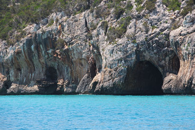 Rock formations in sea