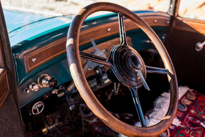 Close-up of vintage car