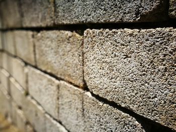 Close-up of stone wall