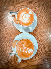 Cup of coffee on table