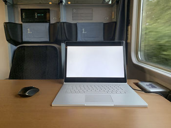 Interior of train