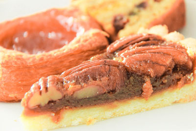 Close-up of sandwich served in plate
