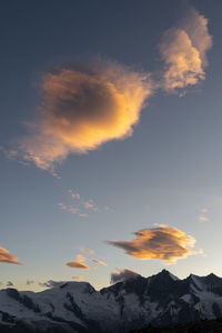 Mischabel group, pennine alps in switzerland -  alphupel, taeschhorn, dom, lenzspitze,  nadelhorn