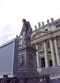 Low angle view of statue