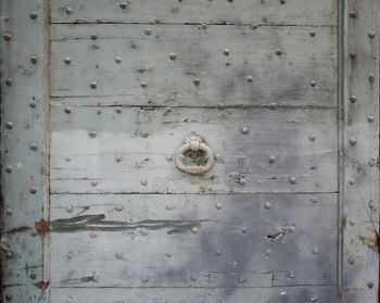 Full frame shot of old door