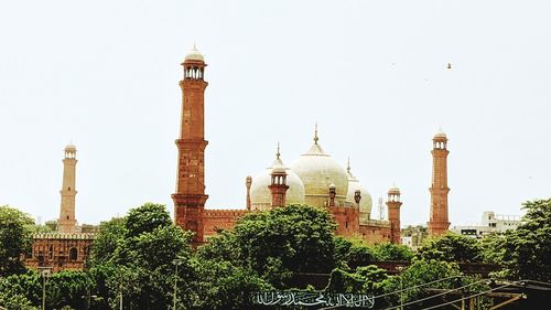 View of historic building against clear sky