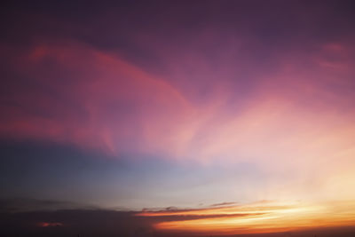 Scenic view of dramatic sky at night