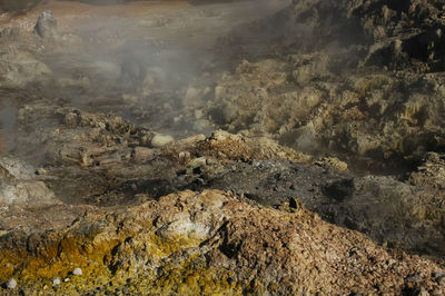 Scenic view of volcanic landscape