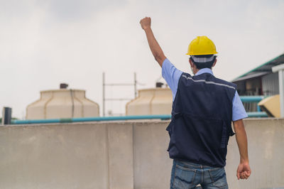 Man working at construction site