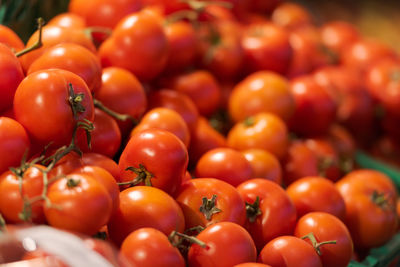 Full frame shot of tomatoes for sale at market stall