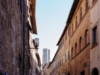 Low angle view of buildings against sky