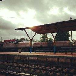 Built structure against cloudy sky