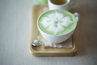 Close-up of coffee on table