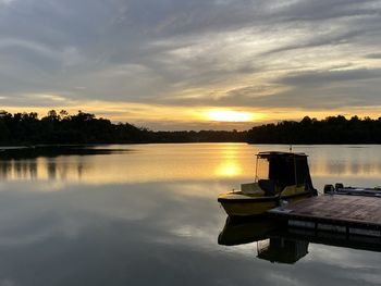 Reflective reflections - sunset over still waters