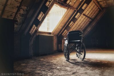 Empty corridor of abandoned building