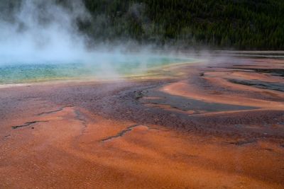 Low angle view of mud on landscape