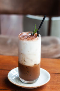 Close-up of drink on table