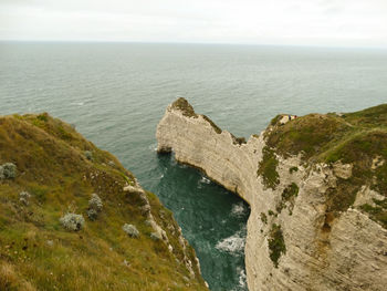 High angle view of sea against sky