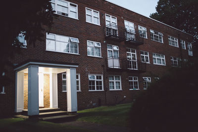 Low angle view of residential building