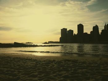 View of sea at sunset