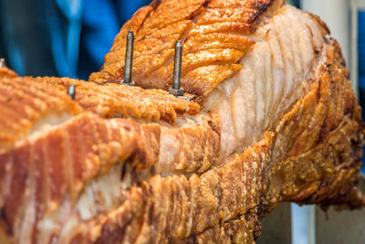 Close-up of bread for sale in market