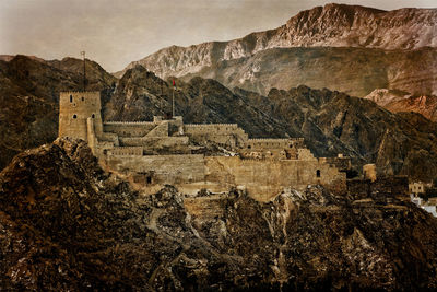 View of old building in mountains