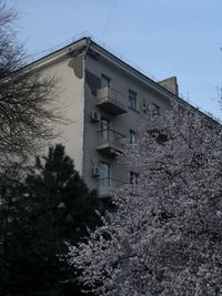Low angle view of building against clear sky