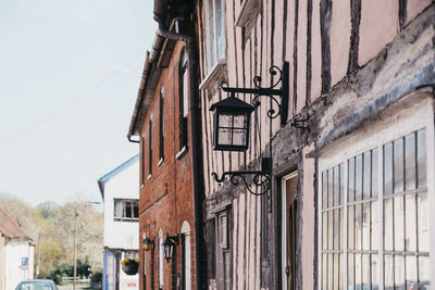 Low angle view of old building against sky