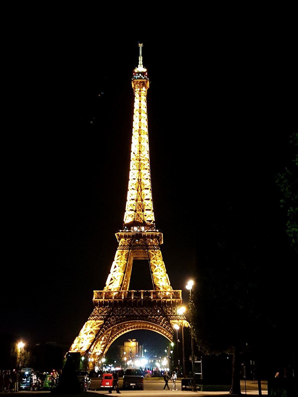 LOW ANGLE VIEW OF ILLUMINATED MONUMENT