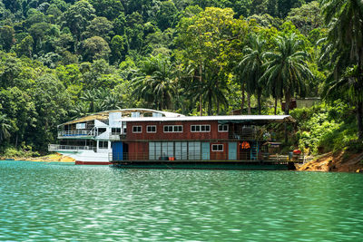 View of boat in canal