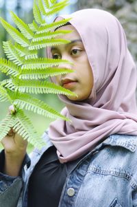 Portrait of beautiful young woman