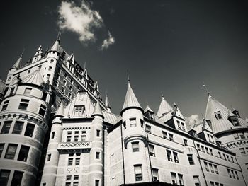 Low angle view of buildings against sky