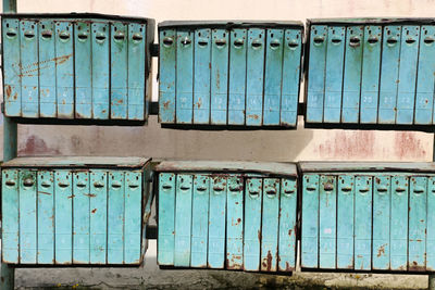 Full frame shot of mailboxes