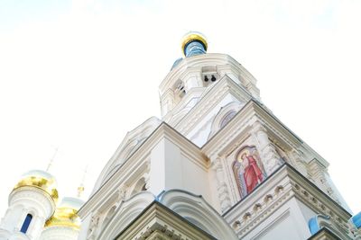 Low angle view of building against clear sky