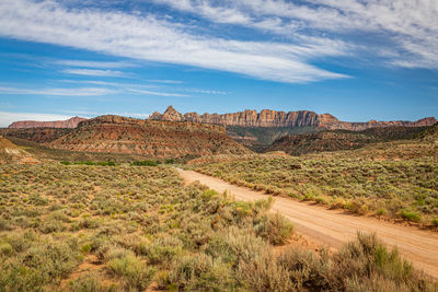 Scenic view of landscape against sky