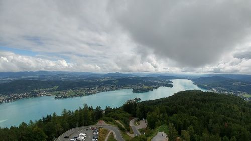 Panoramic view of city against sky