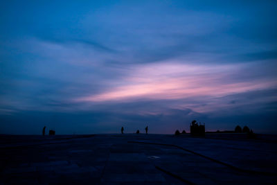 View of road against cloudy sky