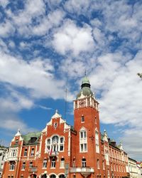 Low angle view of buildings against sky