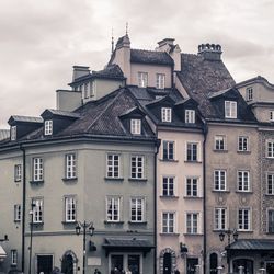 Low angle view of buildings against sky