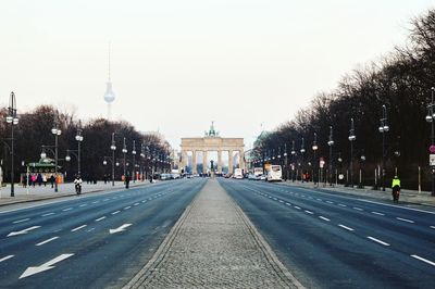 Street lights on road