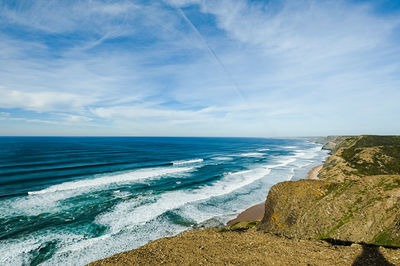 Scenic view of sea against sky