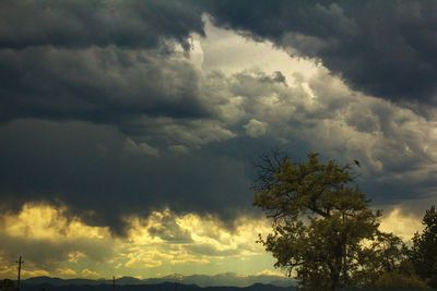 Low angle view of cloudy sky