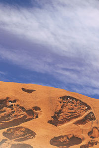 Scenic view of desert against sky