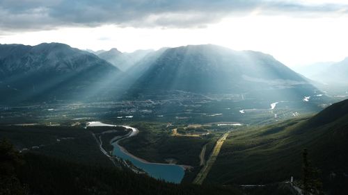 Beautiful mountain landscape scenery in canada