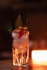 Close-up of drink on table