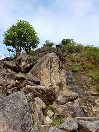 Low angle view of rocks