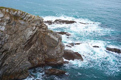 Rock formation on sea shore