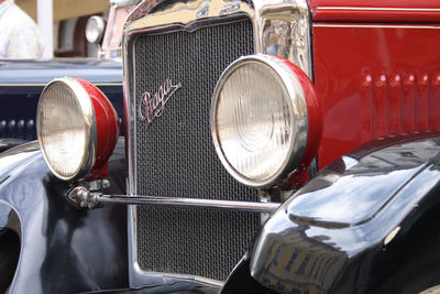 Close-up of vintage car