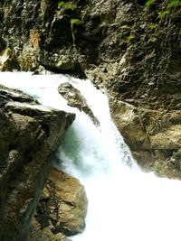 Scenic view of waterfall