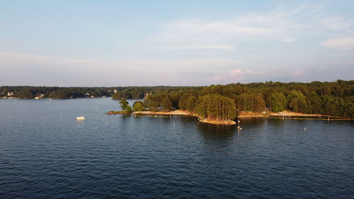 Scenic view of river against sky